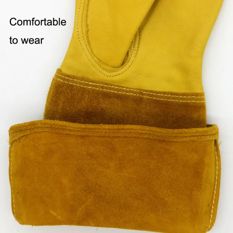 1 Pair JJ-GD305 Genuine Leather Stab-Resistant Cut-proof Garden Gloves, Size: S