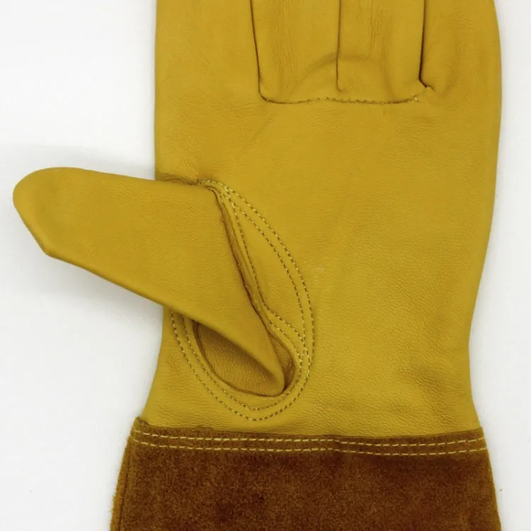 1 Pair JJ-GD305 Genuine Leather Stab-Resistant Cut-proof Garden Gloves, Size: S
