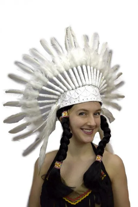American Native Indian Headdress White
