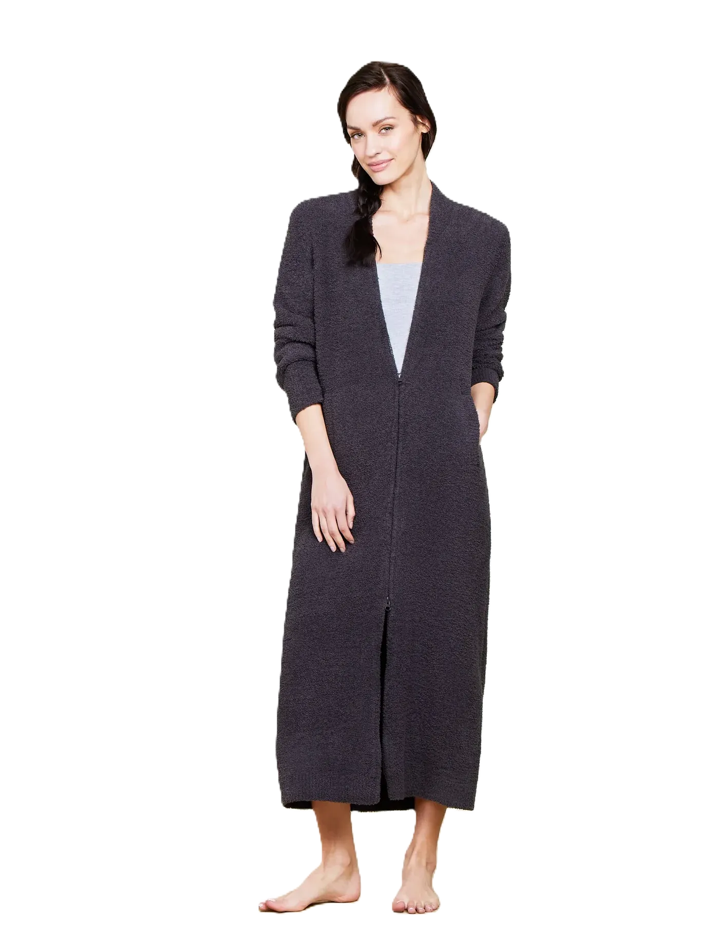 Barefoot Dreams CozyChic Full Zip V-Neck Lounger