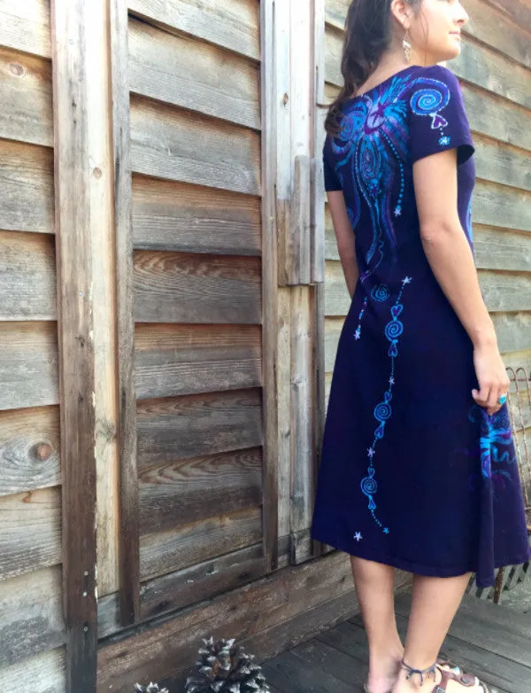 Batik Butterfly - Short Sleeve Dress