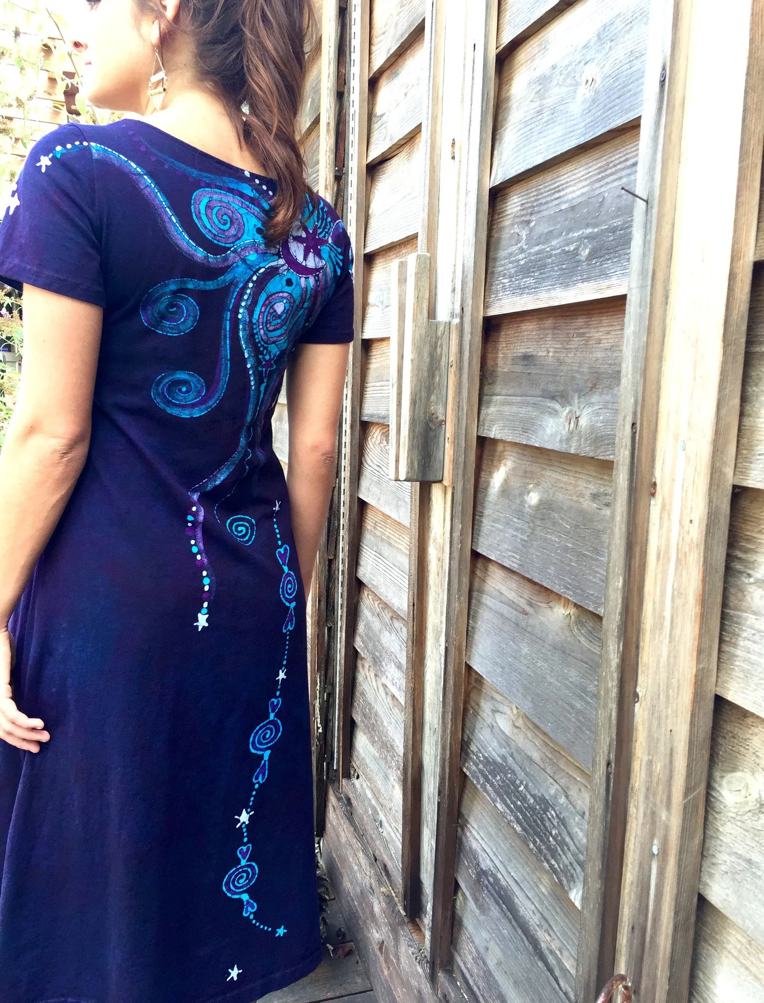 Batik Butterfly - Short Sleeve Dress