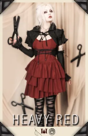 Beyond Reason Red Ruffle Corset Dress