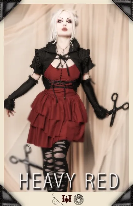 Beyond Reason Red Ruffle Corset Dress