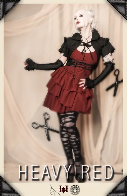 Beyond Reason Red Ruffle Corset Dress