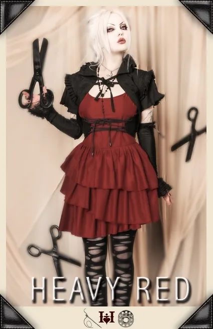 Beyond Reason Red Ruffle Corset Dress