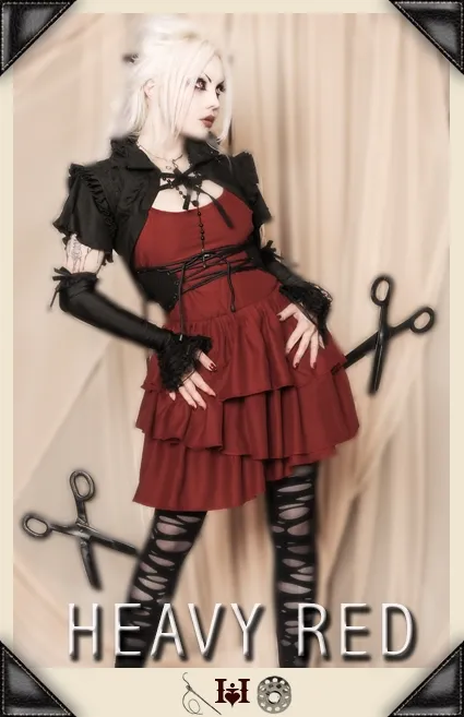 Beyond Reason Red Ruffle Corset Dress