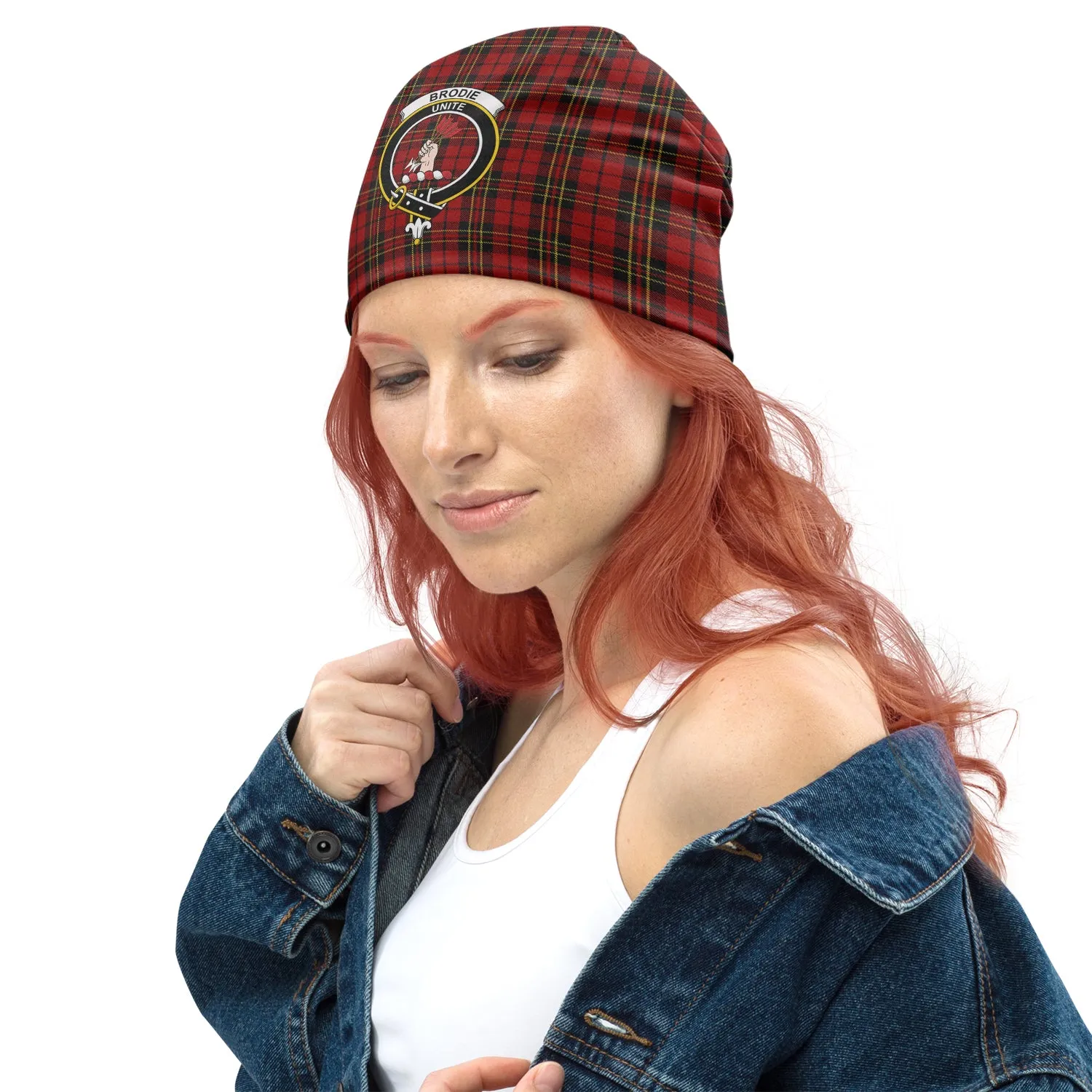 Brodie Tartan Beanies Hat with Family Crest