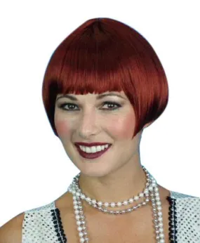 Charleston Chic Bob Auburn Red Wig Women's 1920's Fancy Dress