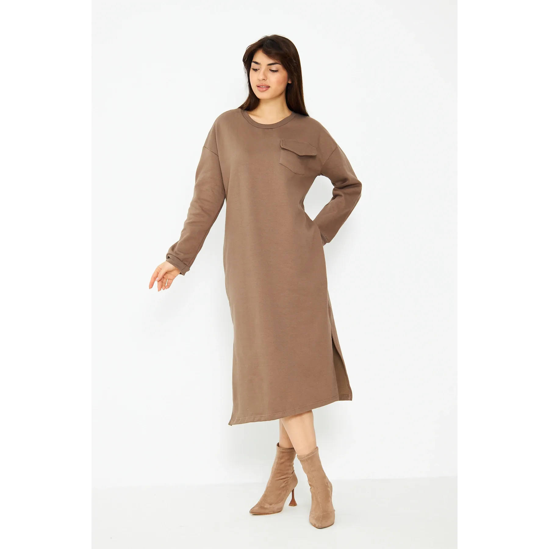 Coffee Long Maxi Dress