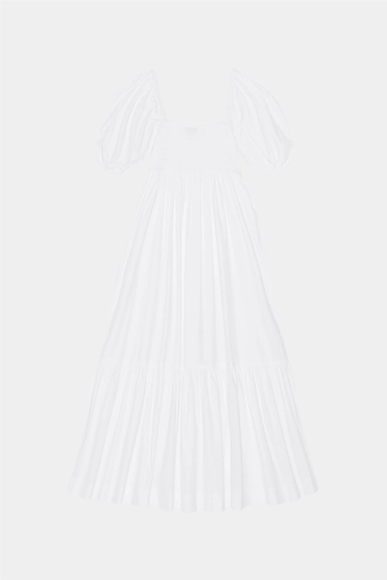 Cotton Poplin Smock Maxi Dress