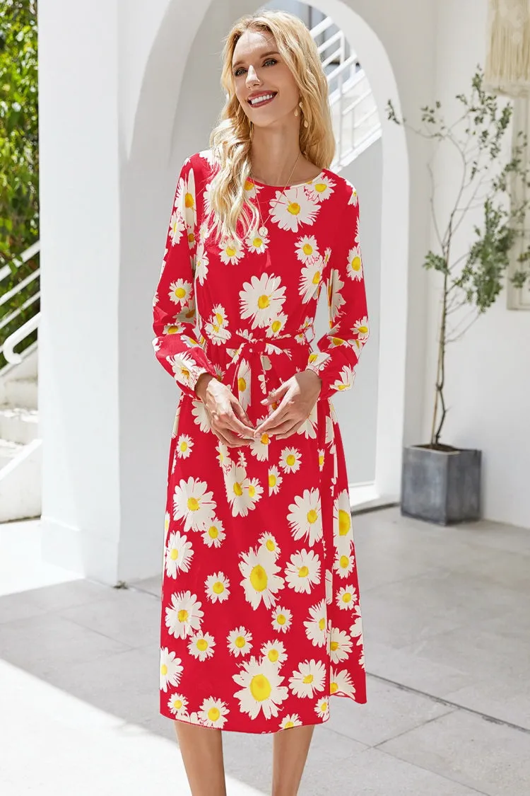 Daisy Print Maxi Dress