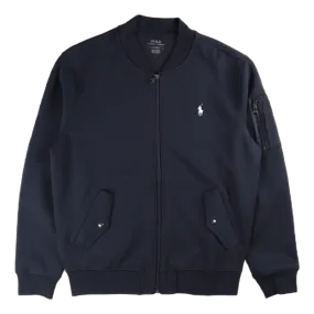 Double-Knit Bomber Jacket Aviator Navy