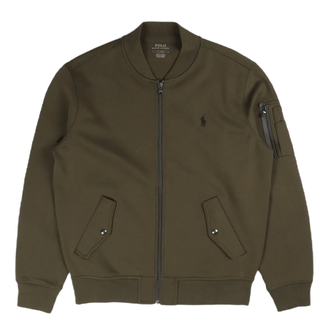 Double-Knit Bomber Jacket Company Olive/C9760