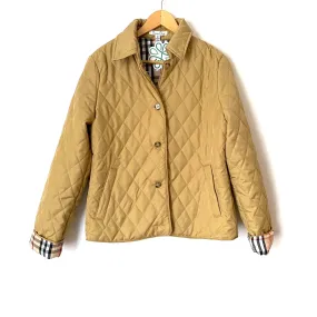Dress Day Tan Quilted Button Up Jacket NWT- Size M