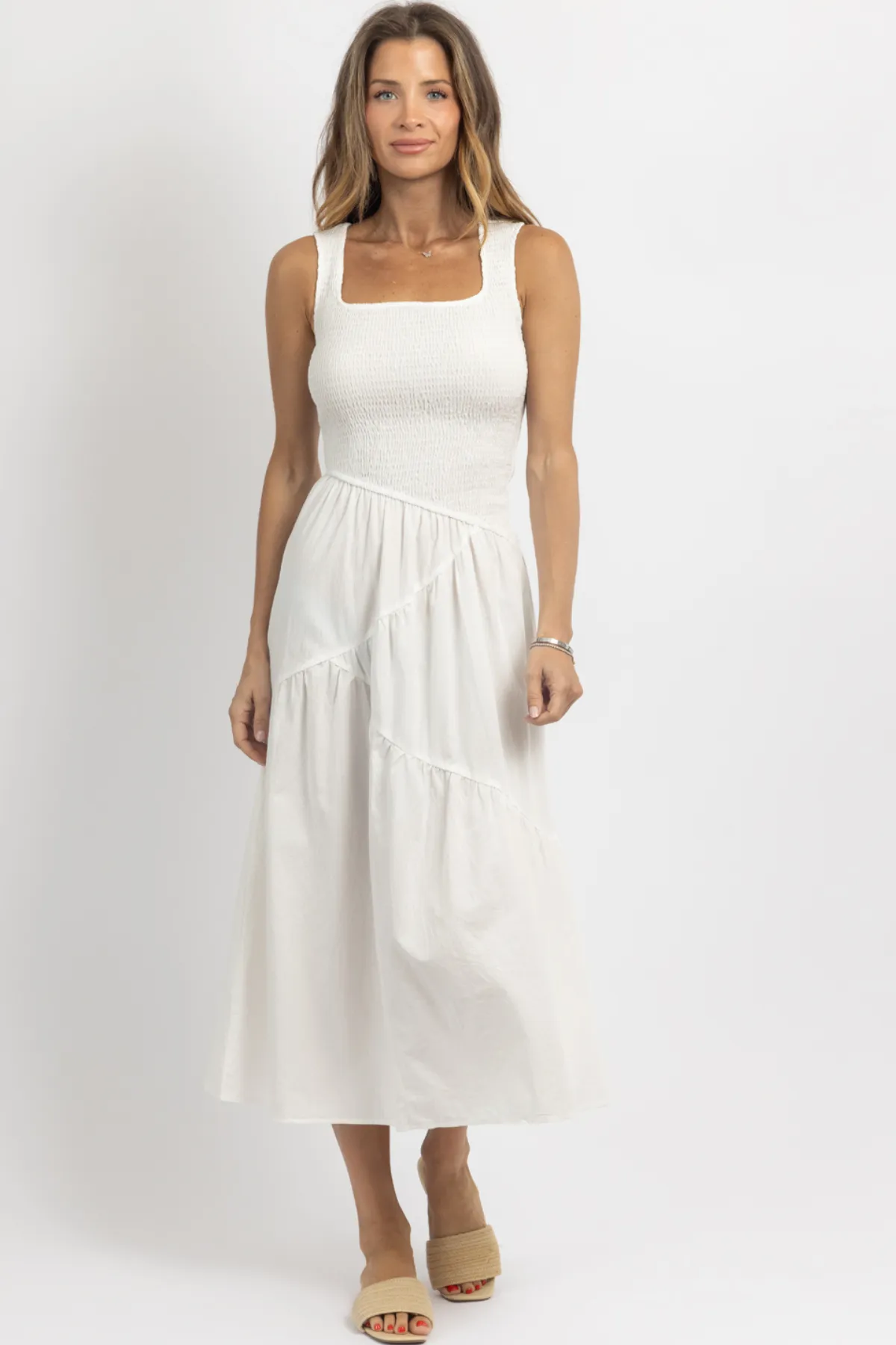 EVA ASYMMETRIC SMOCK DRESS