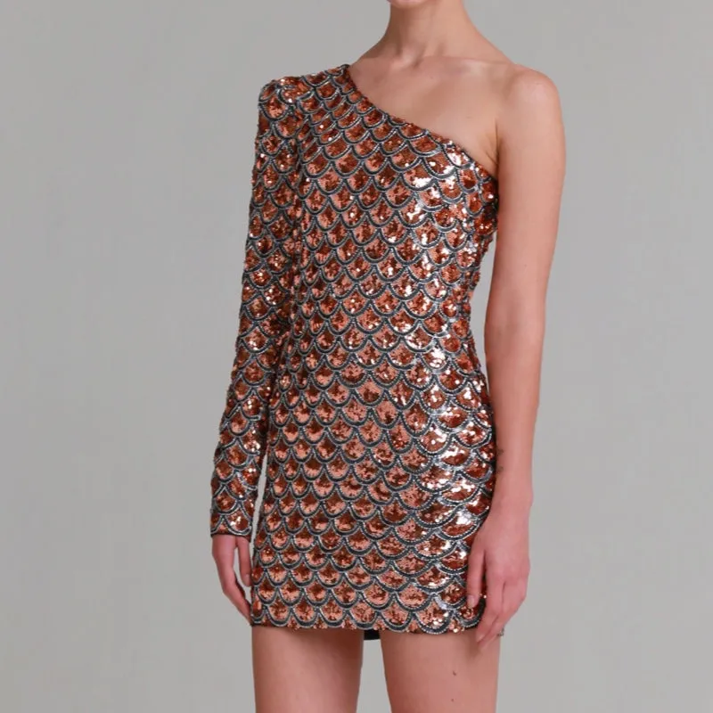 Fiona Fish Scale One Shoulder