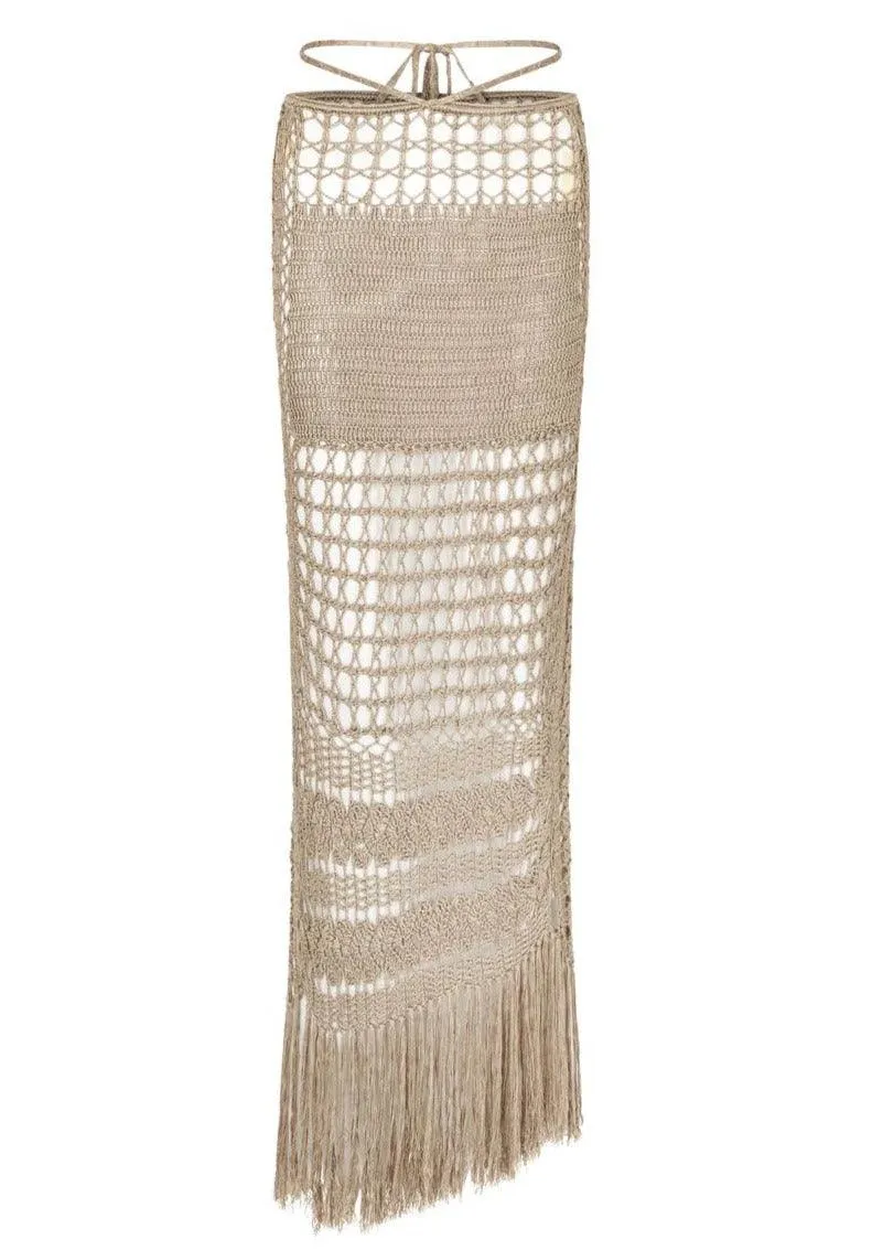 Flook Maxi Beach Crochet Skirt Calla