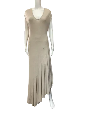 Free People Dress Knit Maxi Length V Neck Gold Size 6