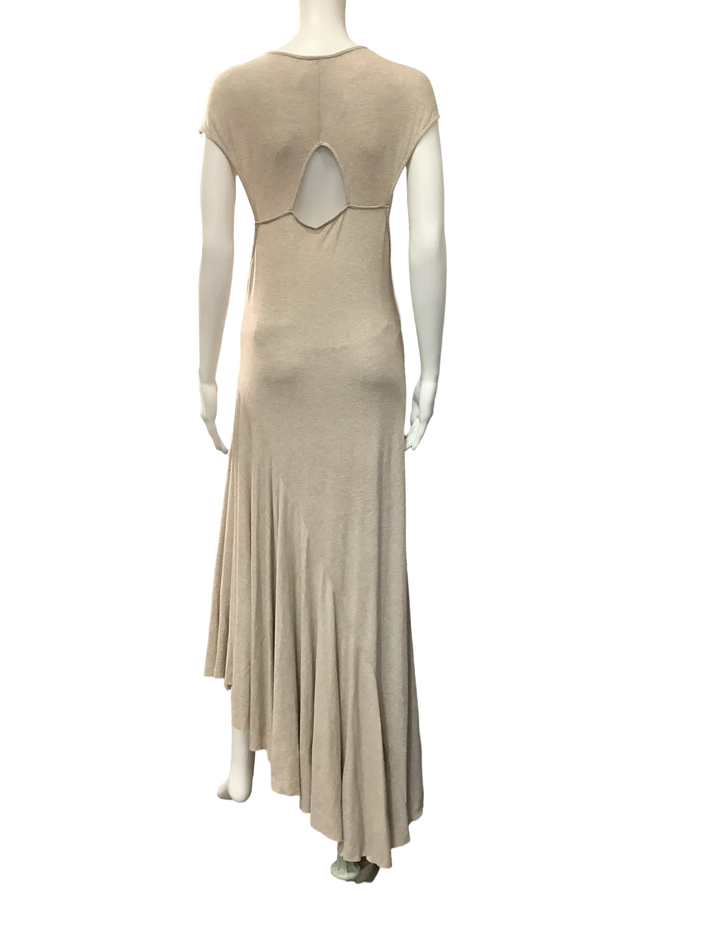 Free People Dress Knit Maxi Length V Neck Gold Size 6