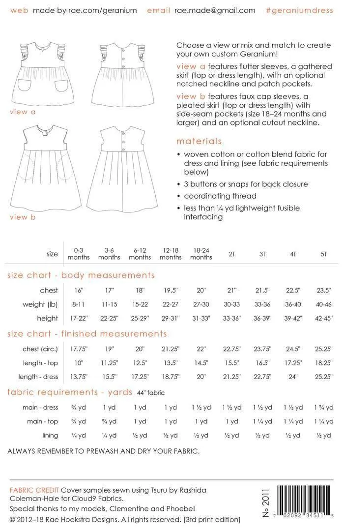 Geranium Dress - Made by Rae
