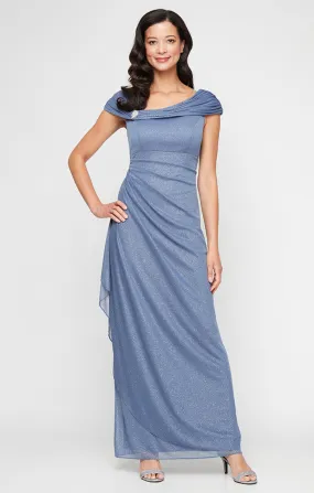 Glitter Mesh Sleeveless L-Neck Dress