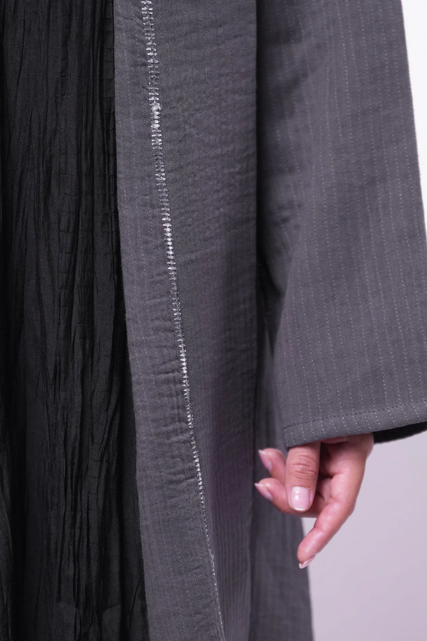 Grey Quilted Cotton Jacket