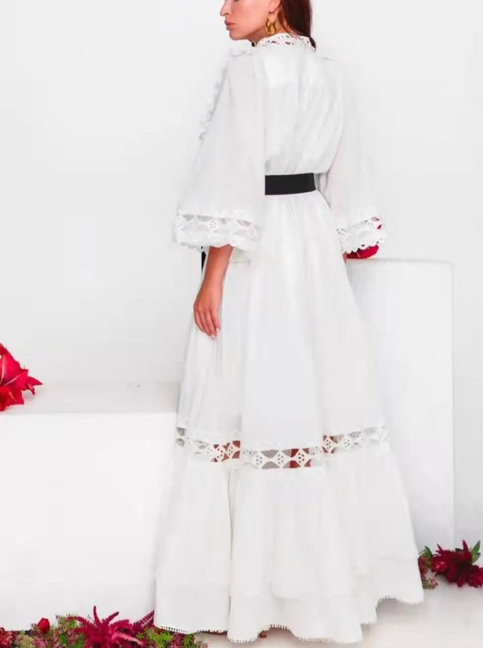 KittenAlarm - Aiken Belted Maxi Dress
