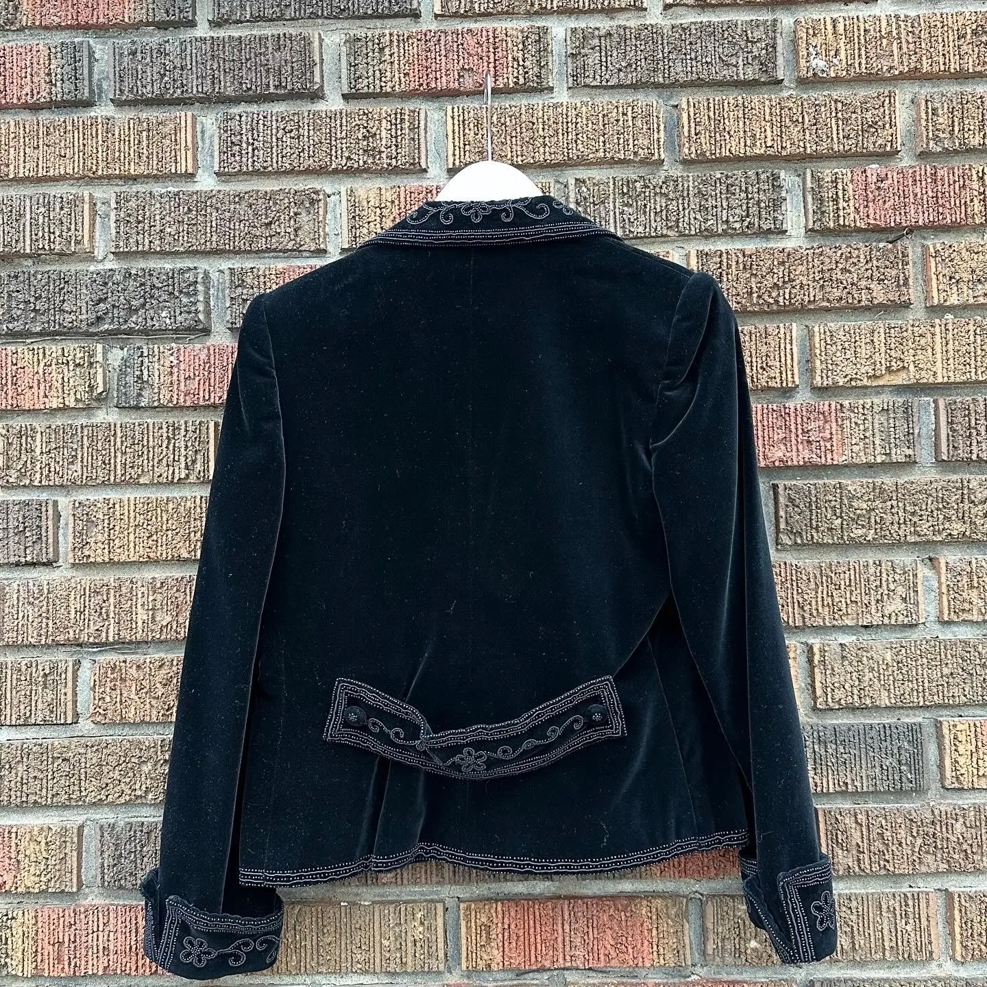 LANCETTI Roma Vintage 1970s Bead Embellished Velvet Dress & Jacket