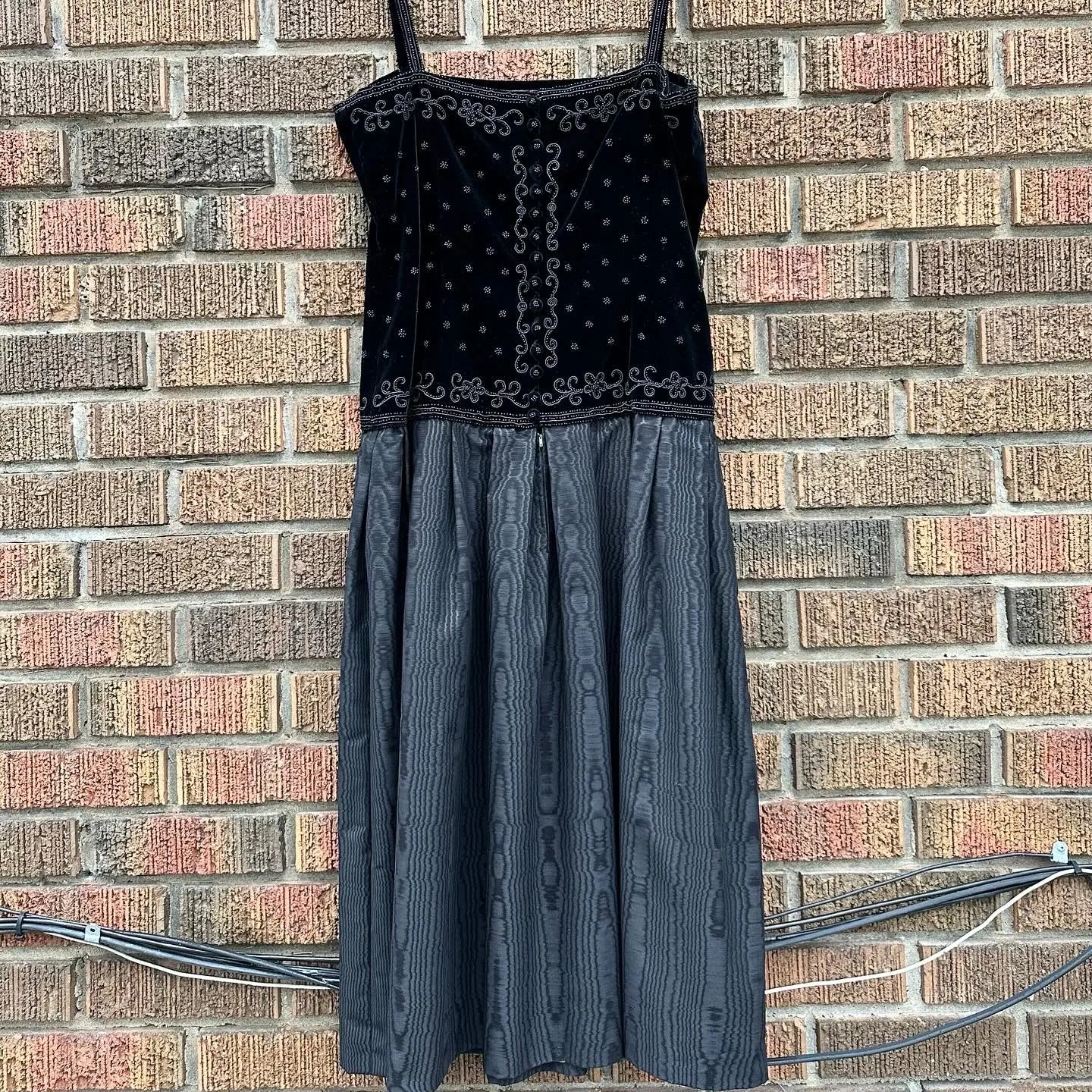 LANCETTI Roma Vintage 1970s Bead Embellished Velvet Dress & Jacket