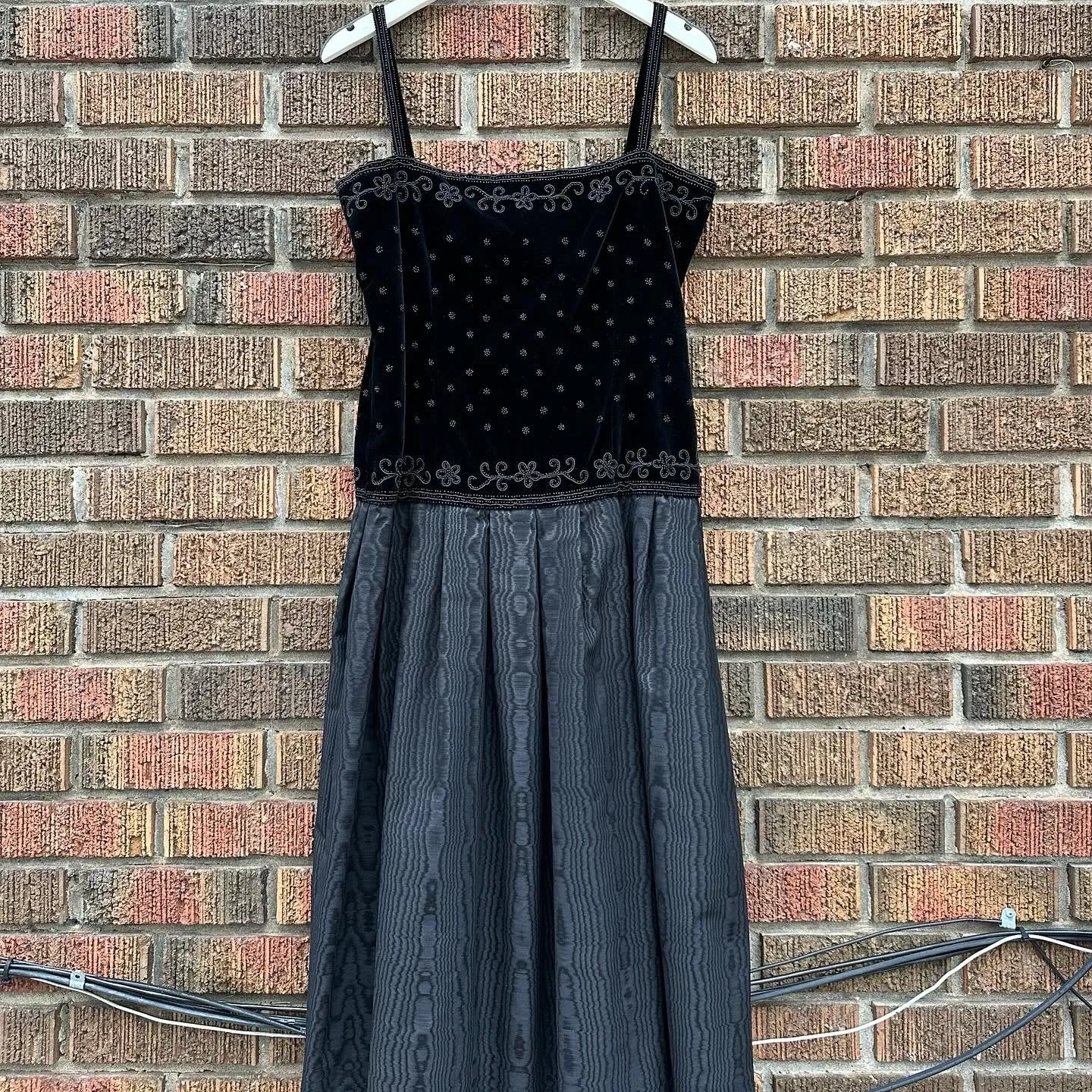 LANCETTI Roma Vintage 1970s Bead Embellished Velvet Dress & Jacket