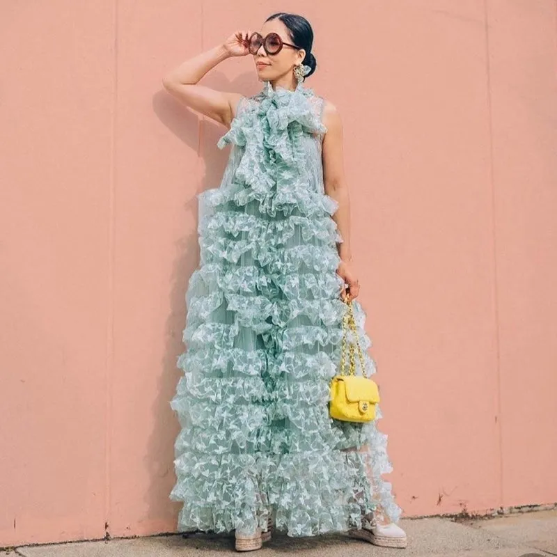 Like a Butterfly Ruffle Maxi Dress