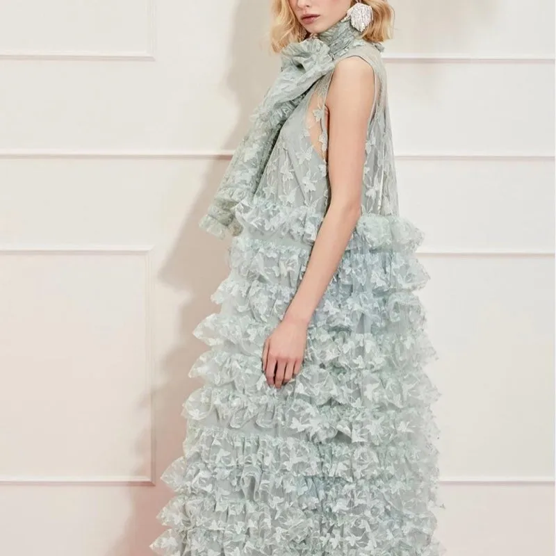 Like a Butterfly Ruffle Maxi Dress