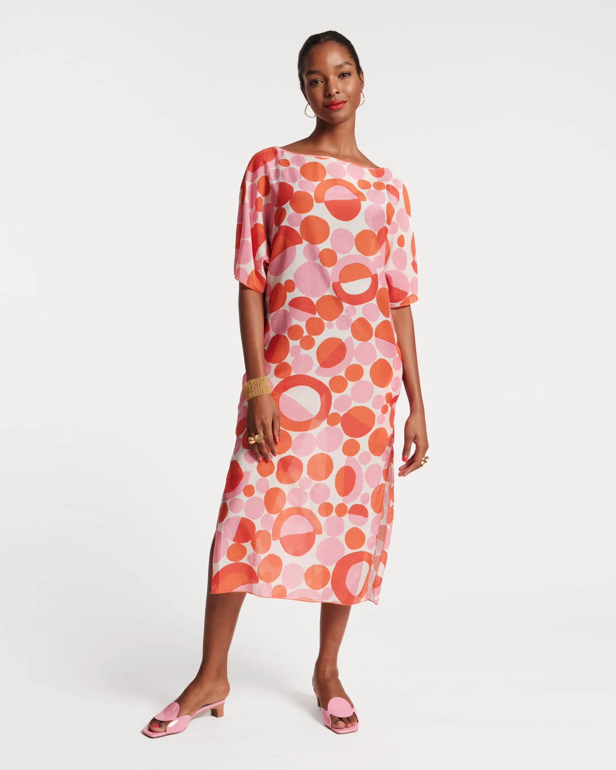 Marguerite Maxi Prosecco Print Pink Multi
