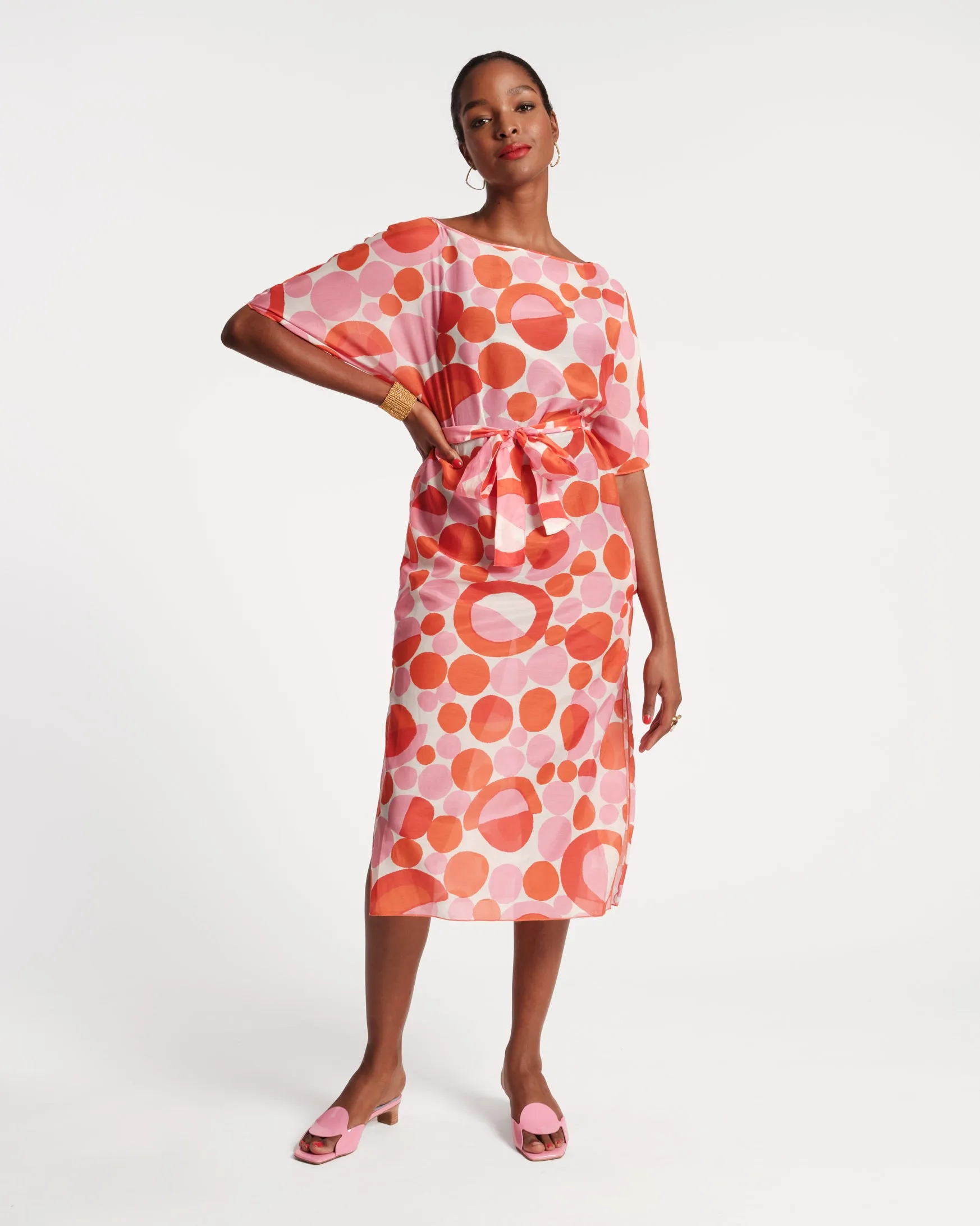 Marguerite Maxi Prosecco Print Pink Multi