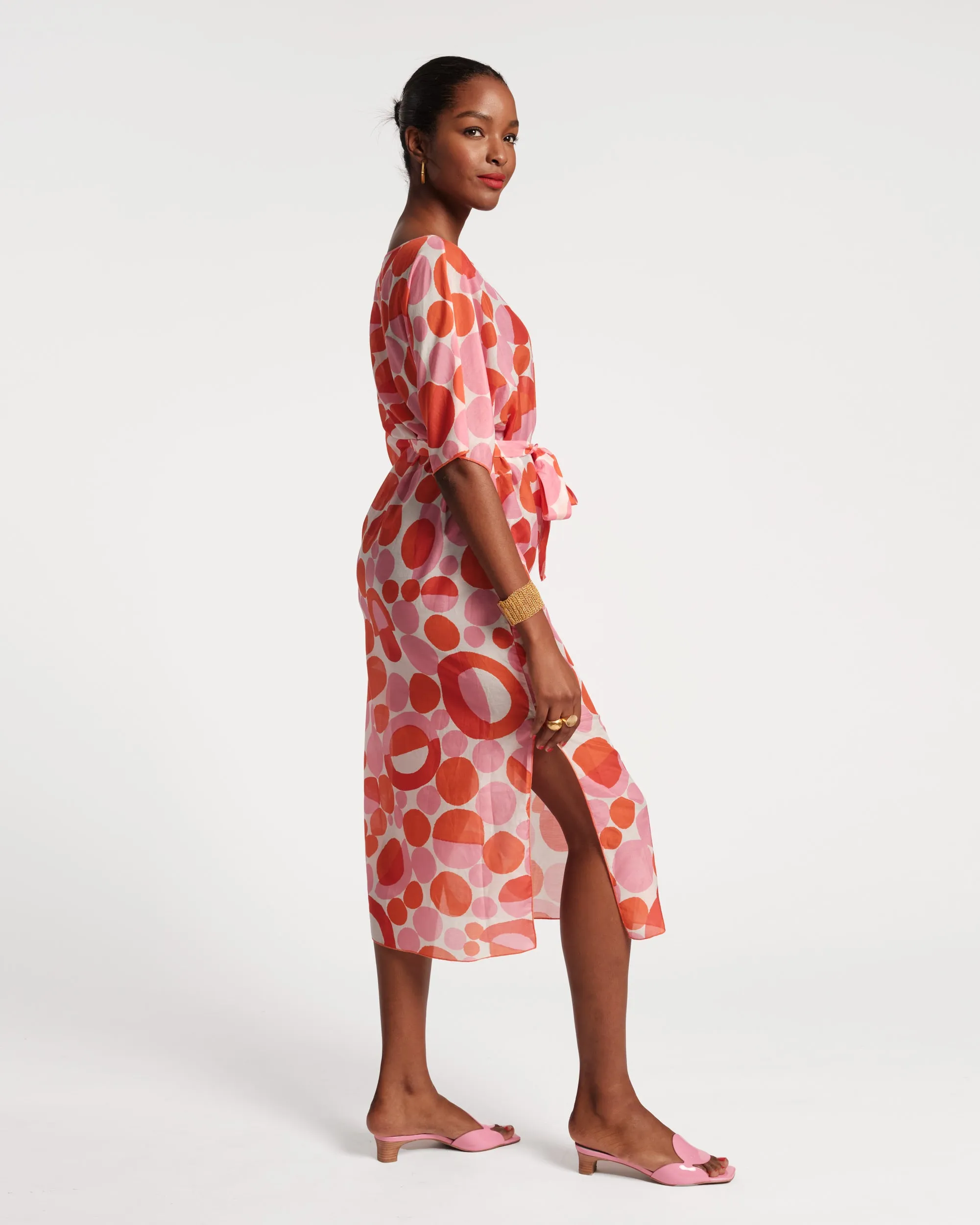 Marguerite Maxi Prosecco Print Pink Multi