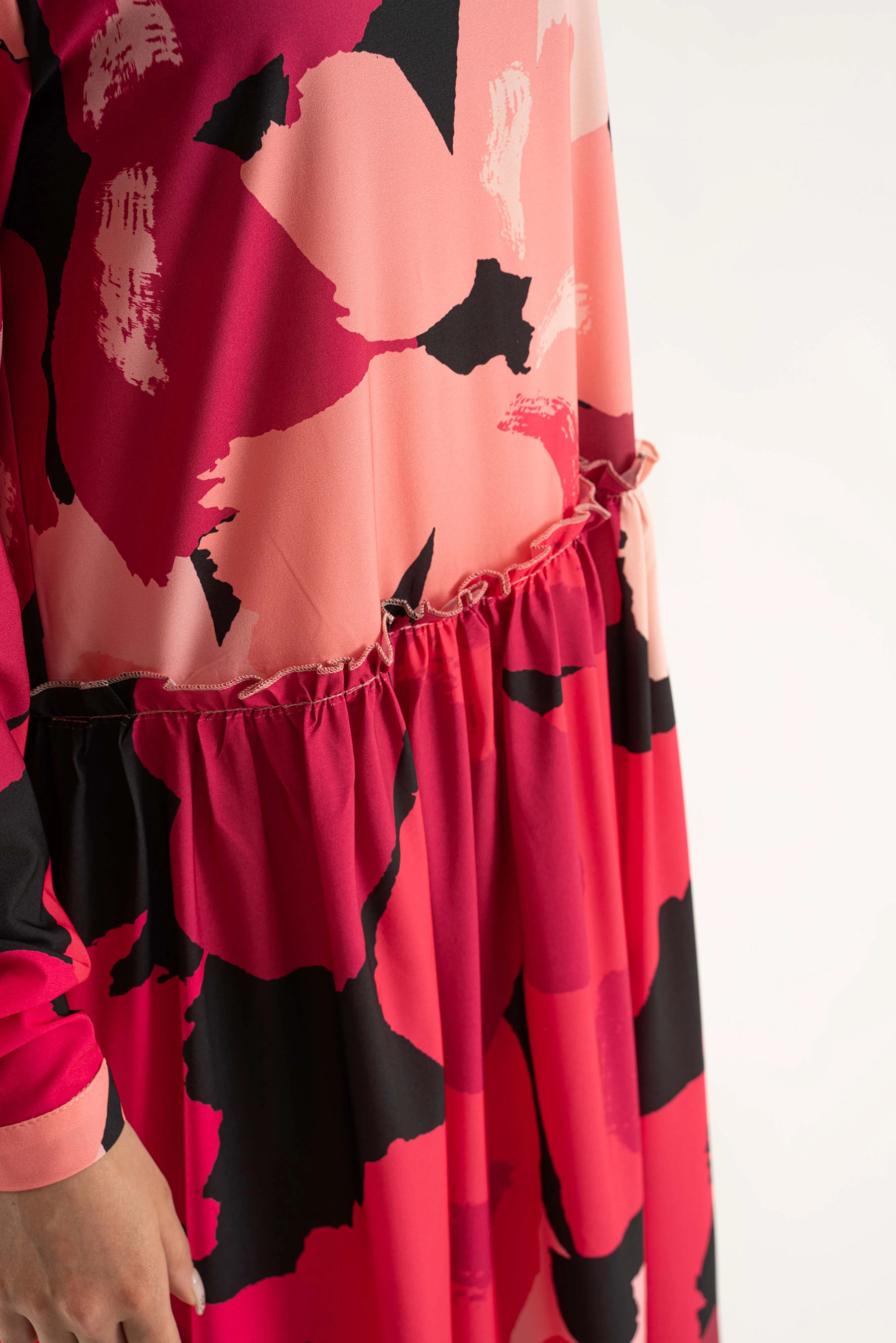 Melina Maxi Dress-Rosewood Pink