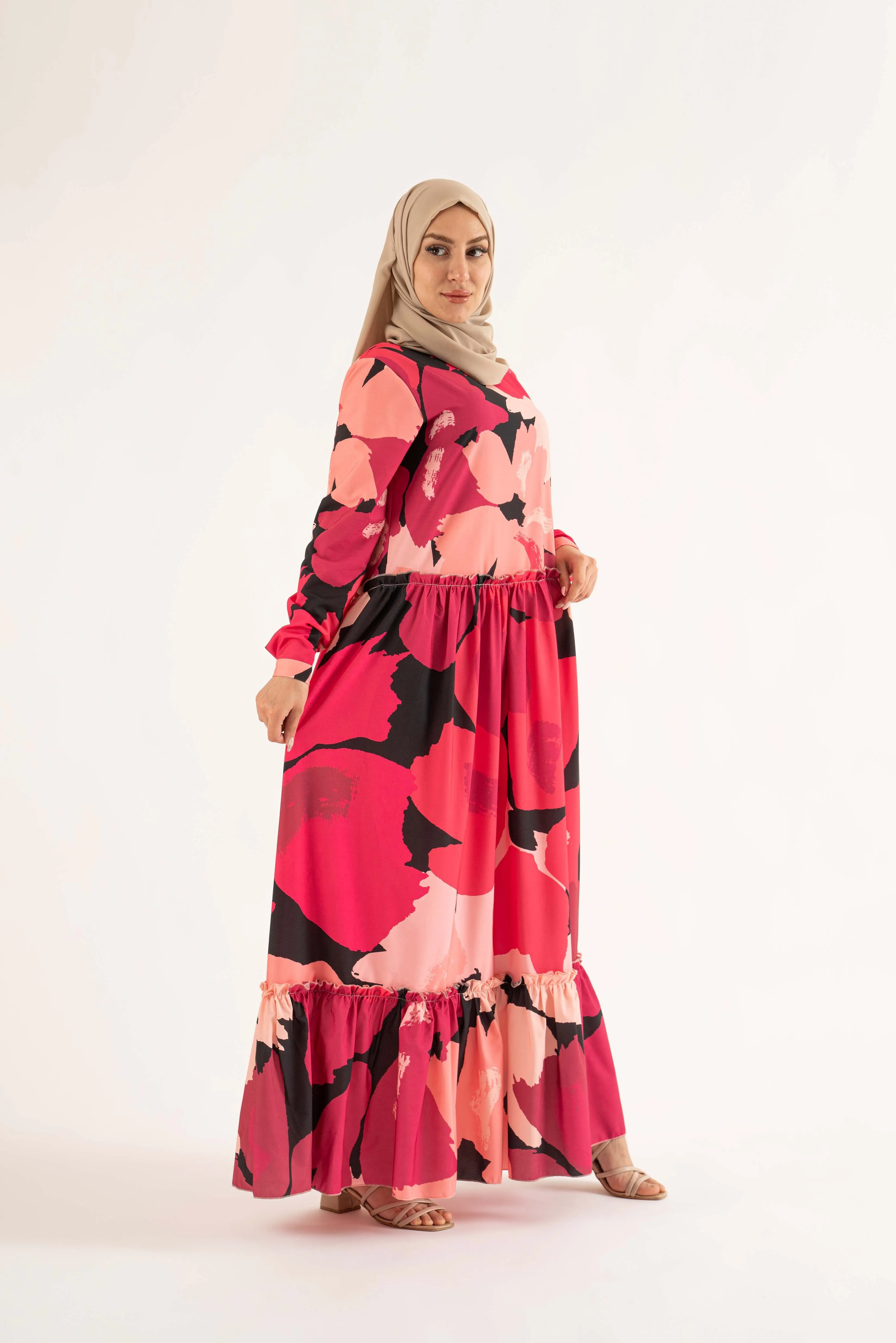 Melina Maxi Dress-Rosewood Pink