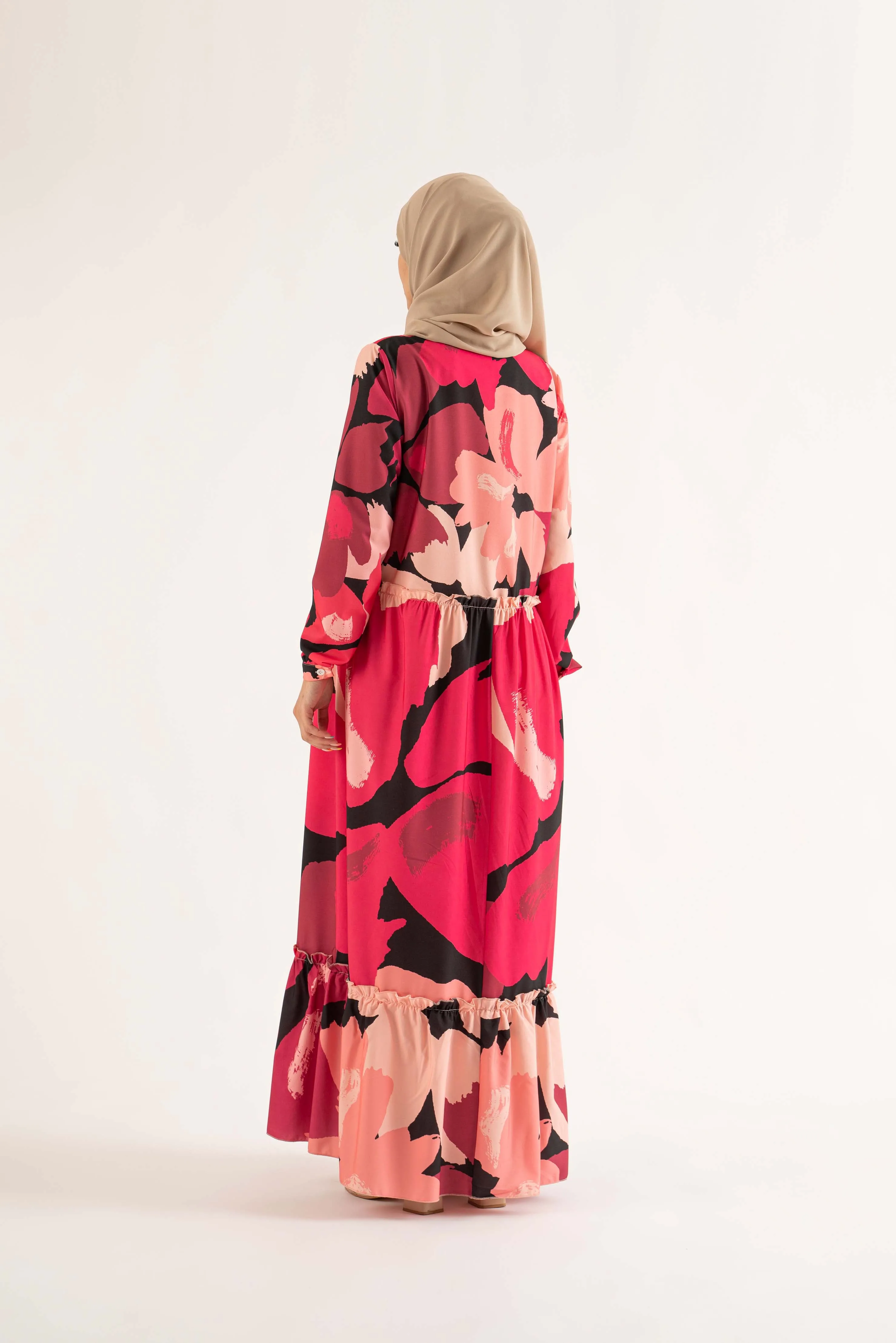 Melina Maxi Dress-Rosewood Pink