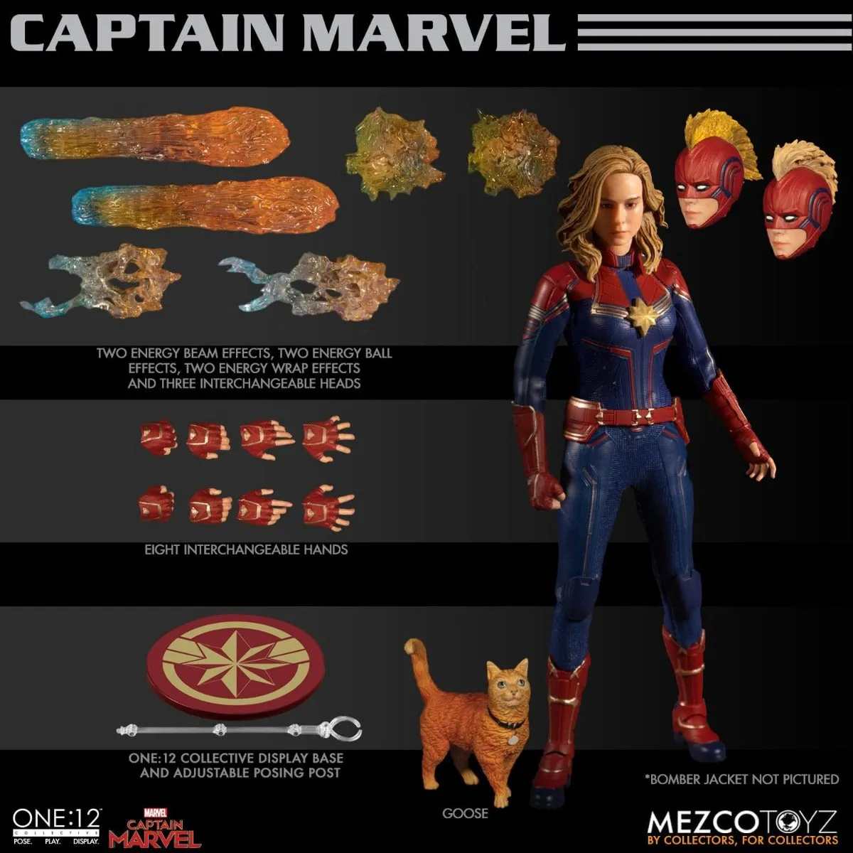 MEZCO TOYZ CAPTAIN MARVEL COLLECTIVE 1/12 SCALE - 76670