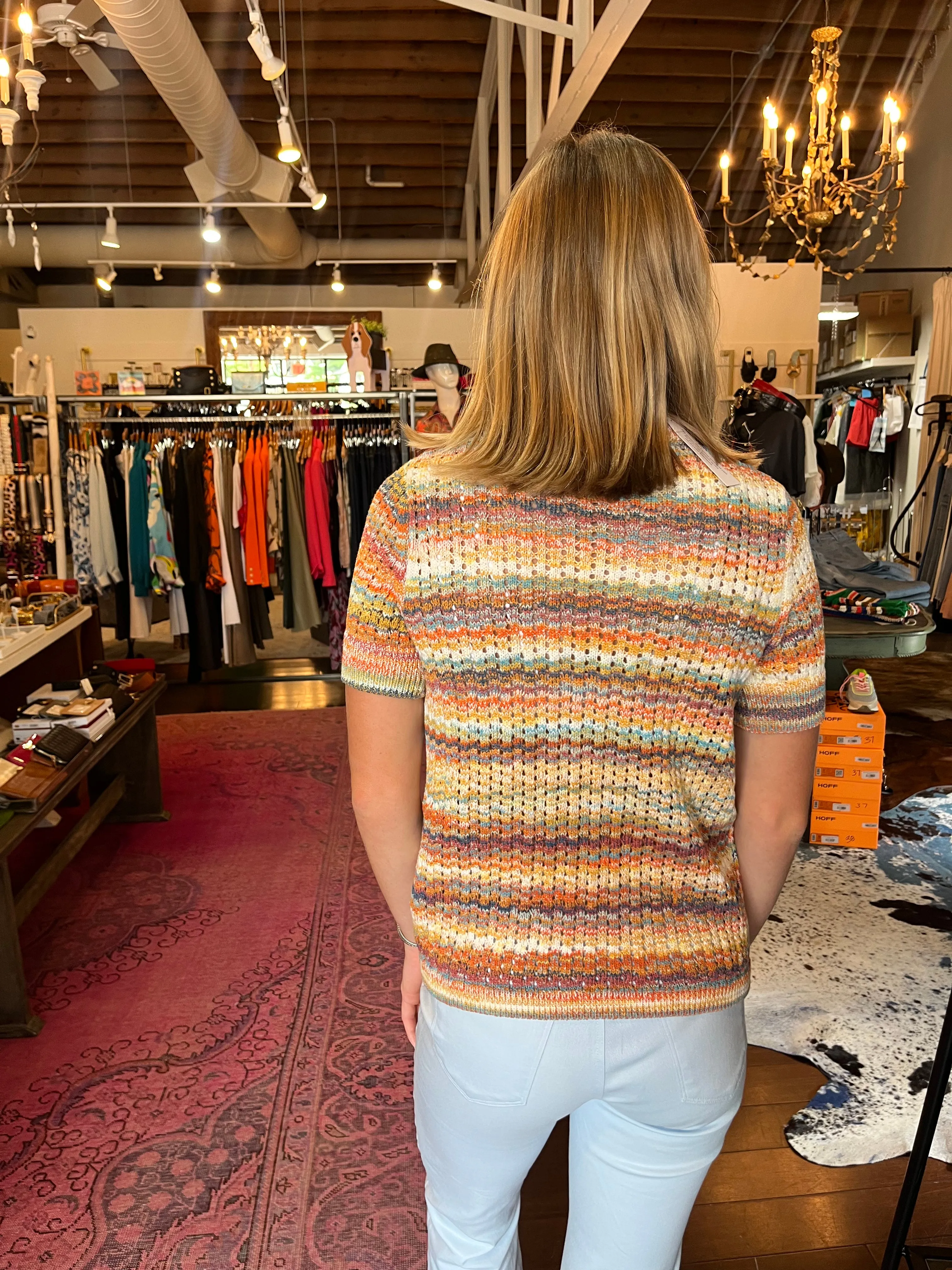 Minnie Rose Space Dye Sweater Multi