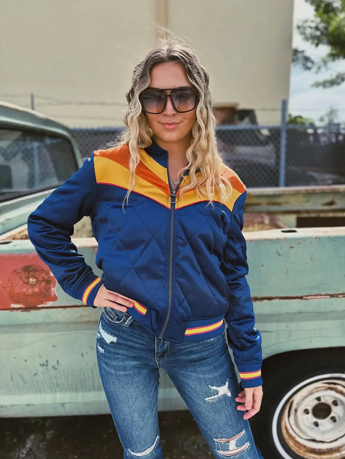 Navy Blue Rising Sun Jacket | Unisex Fashion Jacket