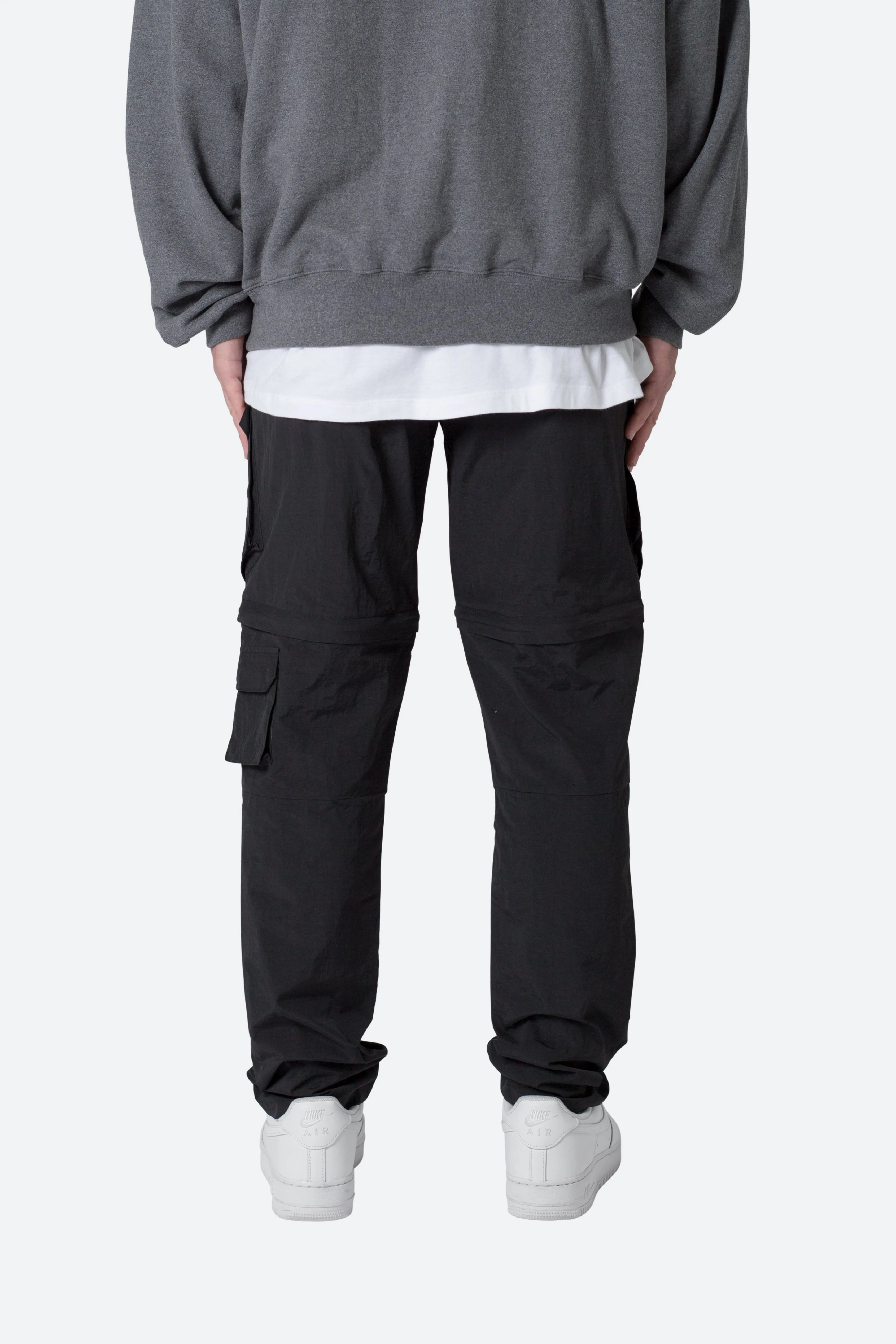 Nylon Cargo Traveler Pants - Black