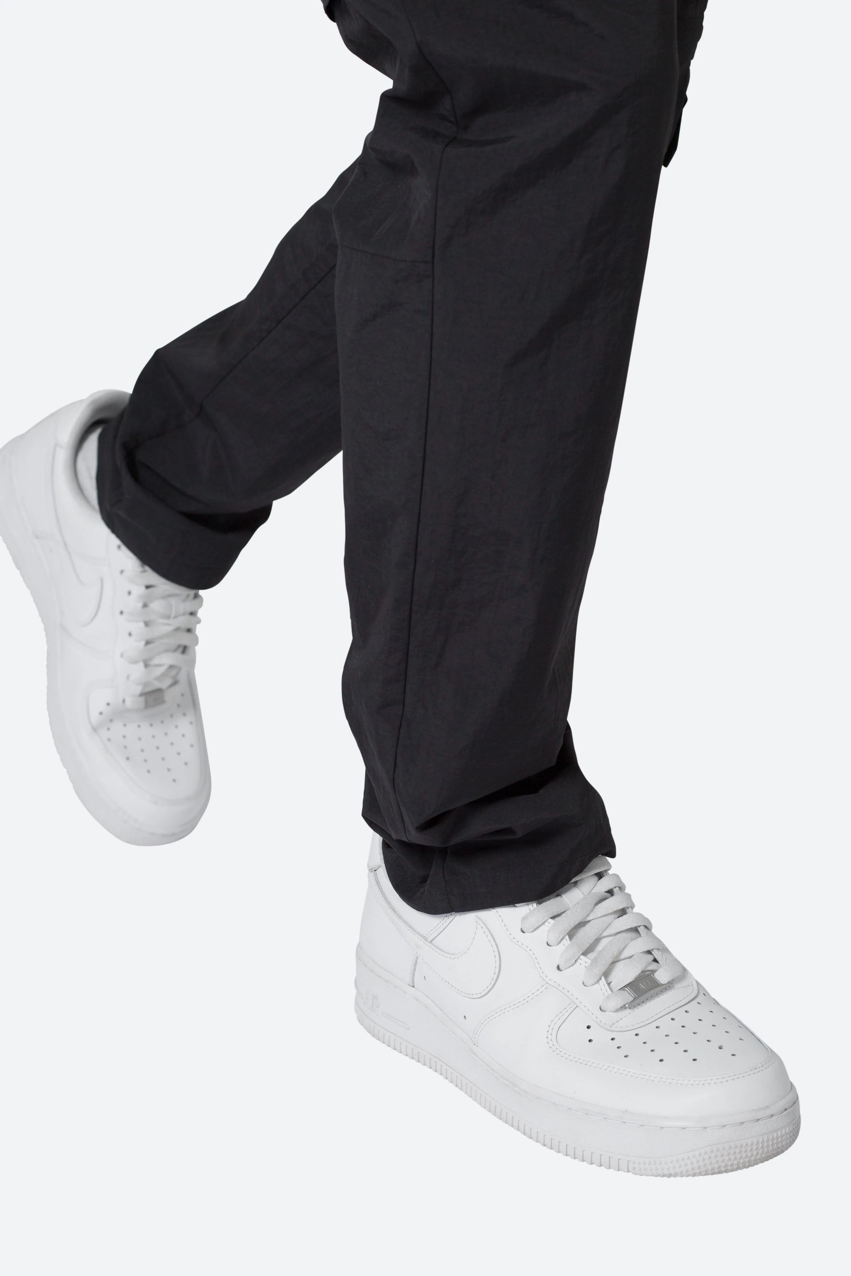Nylon Cargo Traveler Pants - Black