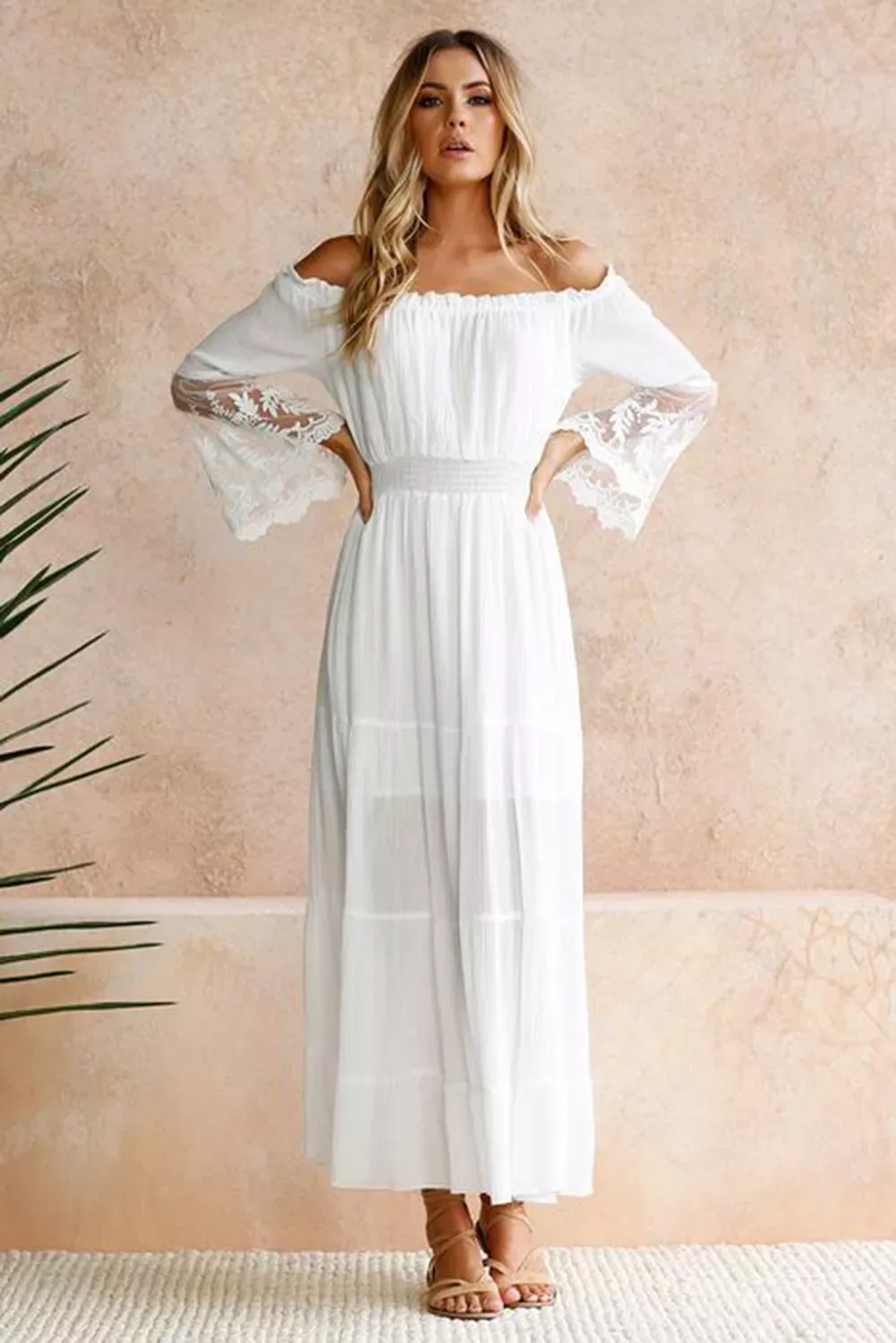 Oriolo Off Shoulder Maxi Dress
