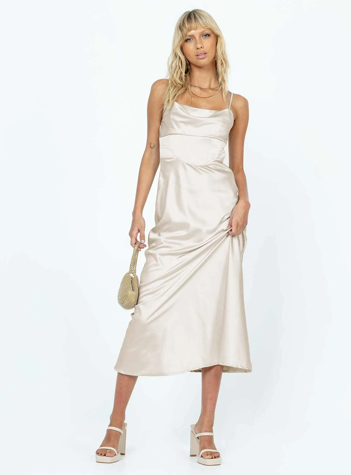 Perrie Midi Dress Cream
