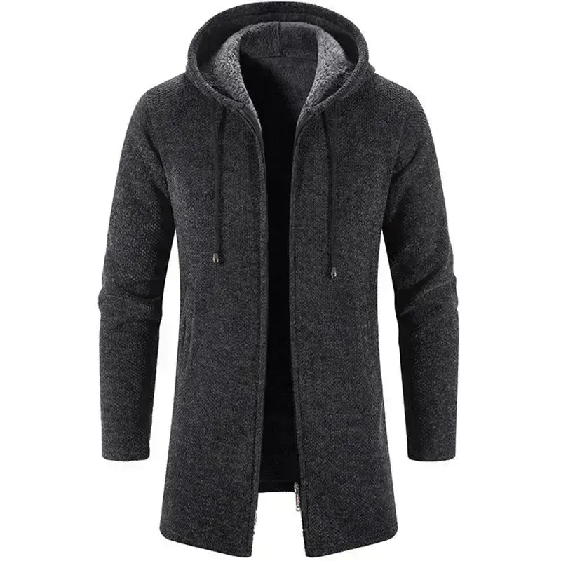 Plus Fleece Trend And Handsome All-match Cardigan For Men
