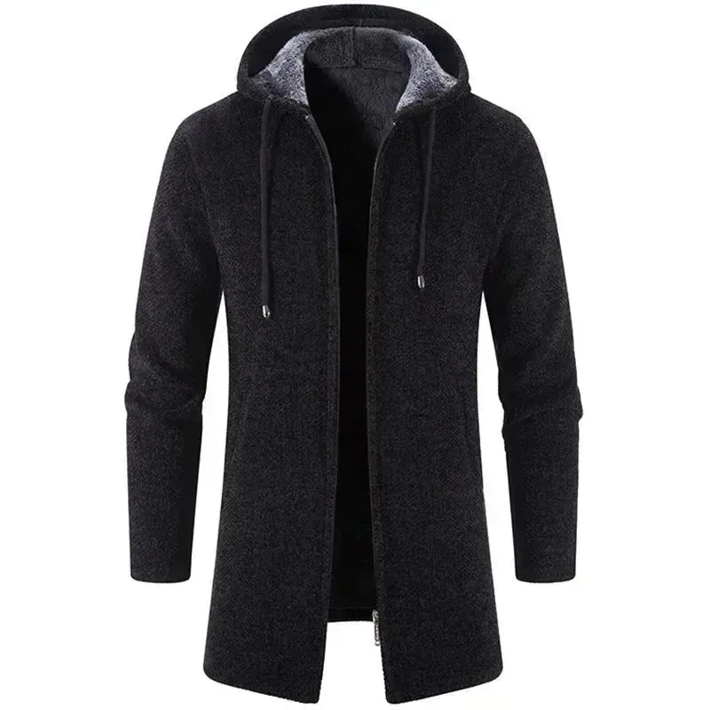 Plus Fleece Trend And Handsome All-match Cardigan For Men