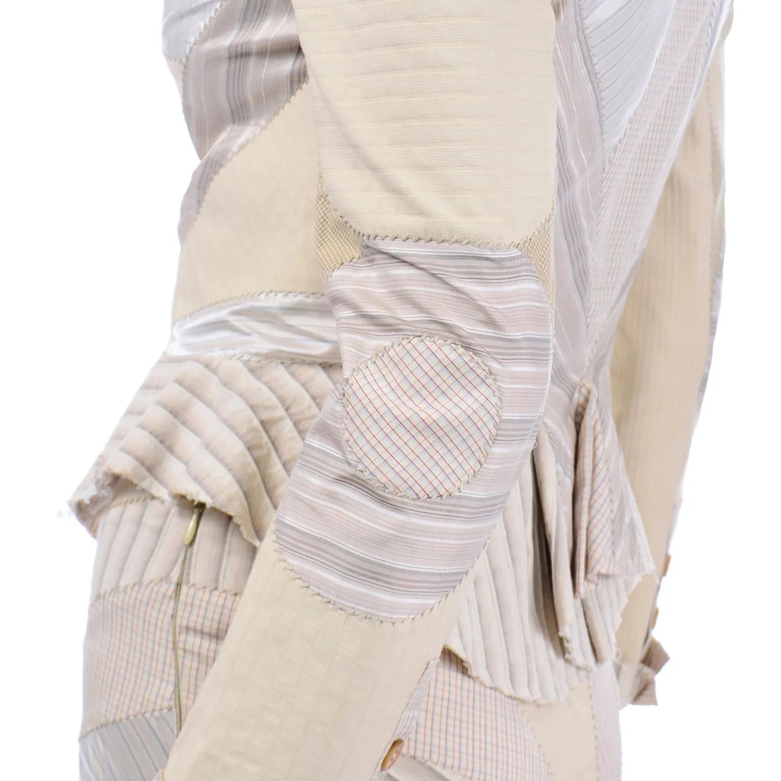 Rare Alexander McQueen Spring 2004 Deliverance 2pc Quilted Jacket & Skirt