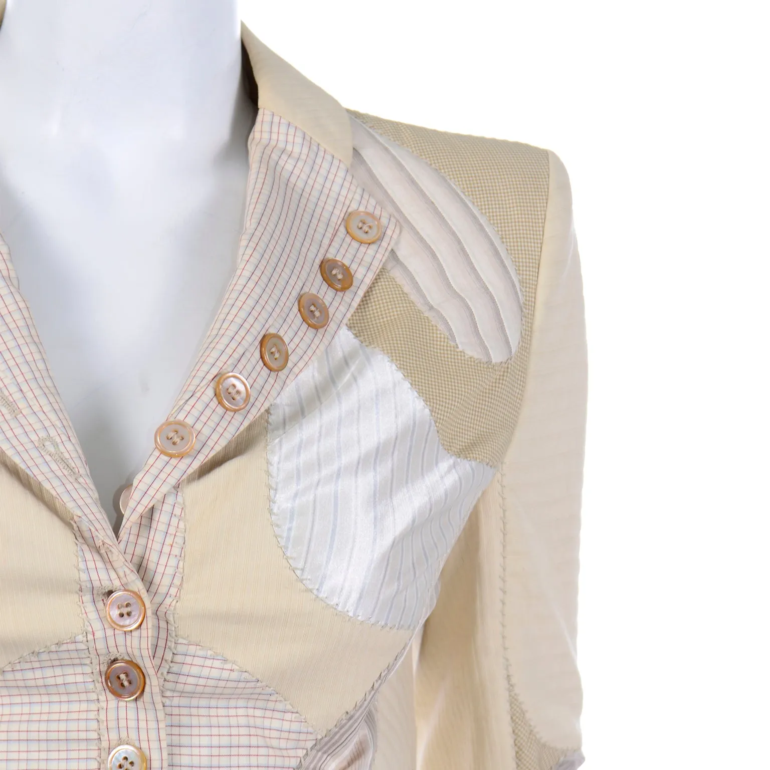 Rare Alexander McQueen Spring 2004 Deliverance 2pc Quilted Jacket & Skirt